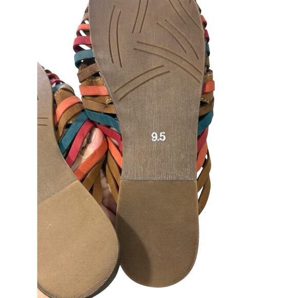 ROAN by Bed Stu Marilee Slide Multi Color Leather Strappy Slide Sandal 9.5 READ - Picture 5 of 13